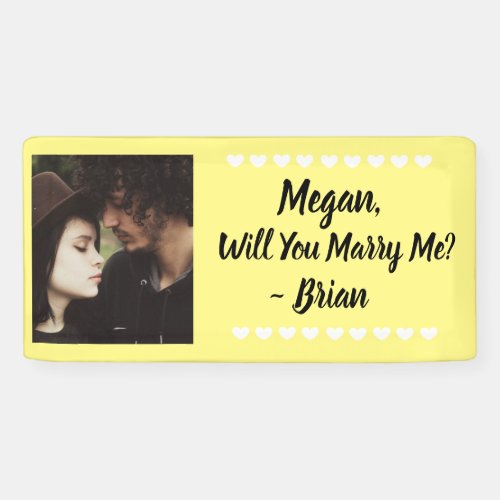 Will you Marry Me Custom Name and Photo  Banner
