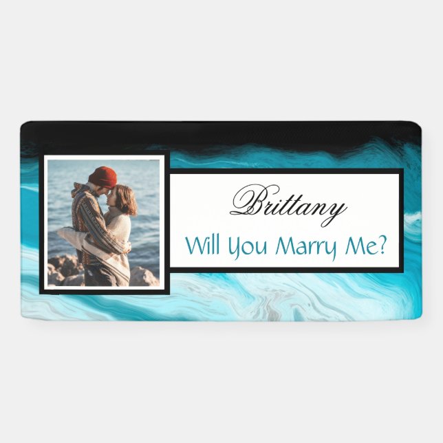 Will you Marry Me Custom Name Proposal Banner (Horizontal)