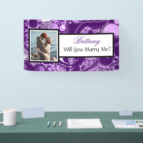 Will you Marry Me Custom Name Proposal  Banner