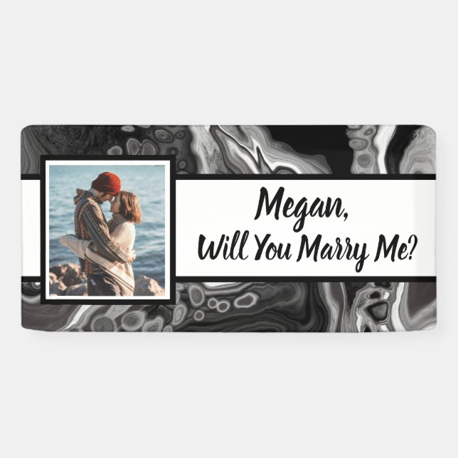Will you Marry Me Custom Name Proposal  Banner (Horizontal)