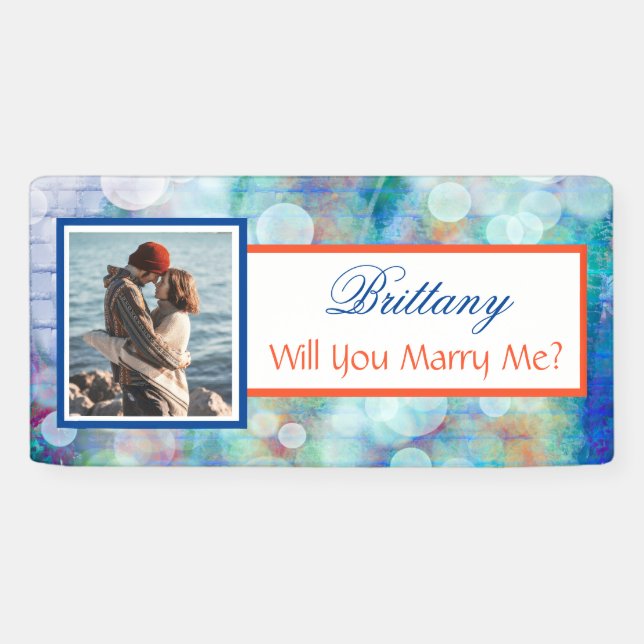 Will you Marry Me Custom Name Proposal   Banner (Horizontal)