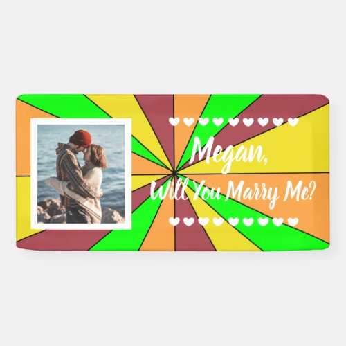 Will you Marry Me Custom Name Proposal  Banner