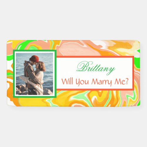 Will you Marry Me Custom Name Proposal   Banner