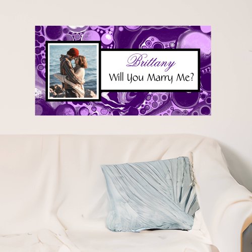 Will you Marry Me Custom Name Proposal  Banner