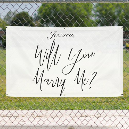 Will You Marry Me Custom Name Proposal Banner