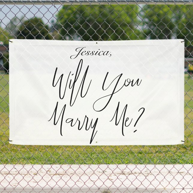 Will You Marry Me Custom Name Proposal Banner (Creator Uploaded)