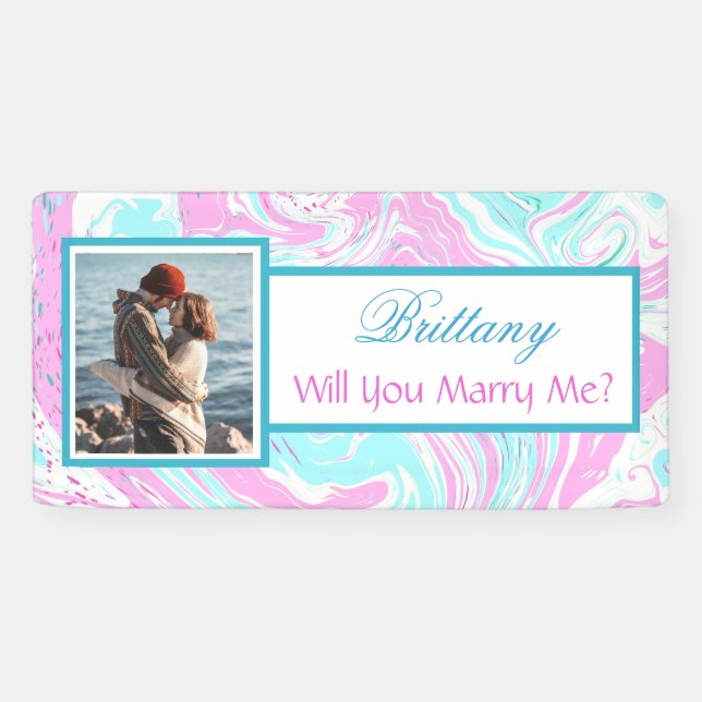 Will you Marry Me Custom Name Proposal   Banner (Horizontal)