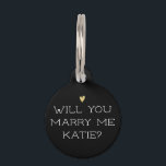 Will You Marry Me Custom Pet ID Tag<br><div class="desc">Pop the question with this cute custom pet tag.</div>