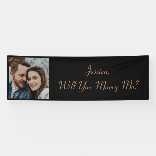 Will You Marry Me | Custom Photo Color Proposal Banner (Horizontal)