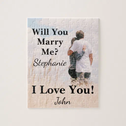 Will You Marry Me Custom Photo Jigsaw Puzzle