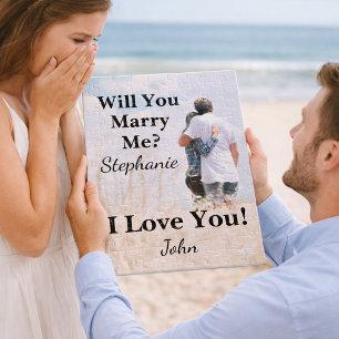 Will You Marry Me Custom Photo Jigsaw Puzzle