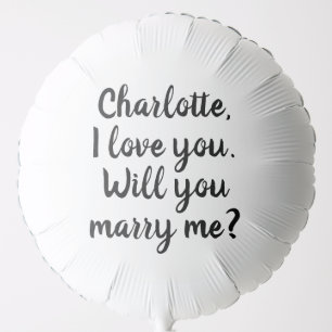 Will You Marry Me custom script marriage proposal Balloon