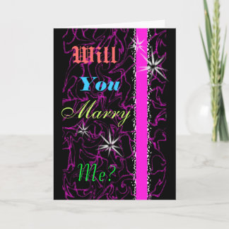 Will You Marry Me Customizable Colorful Card