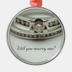 Will you marry me? Diamond ring ornament