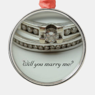 Will you marry me? Diamond ring ornament