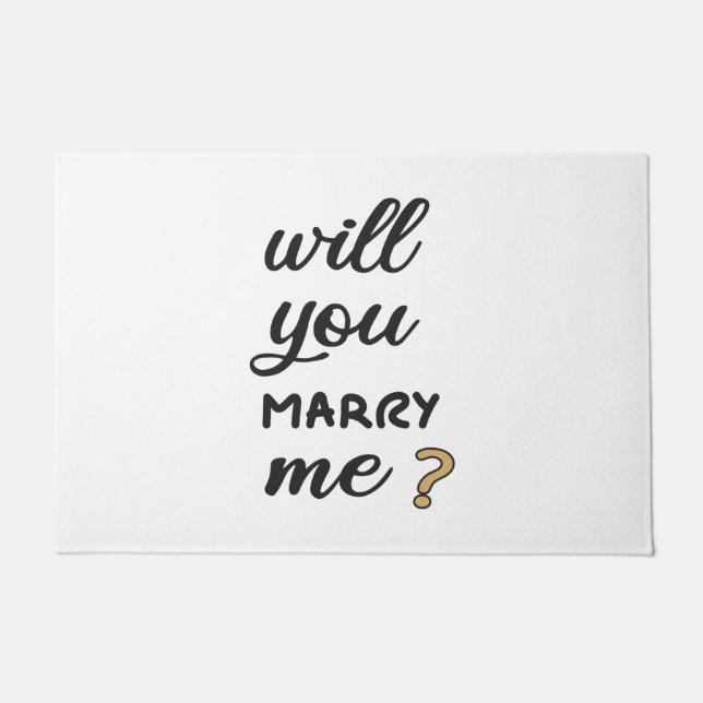 Will you marry me? doormat (Front)