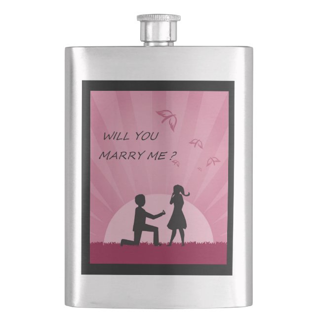 WILL YOU MARRY ME? FLASK (Front)