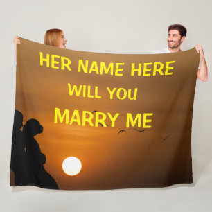 WILL YOU MARRY ME FLEECE BLANKET