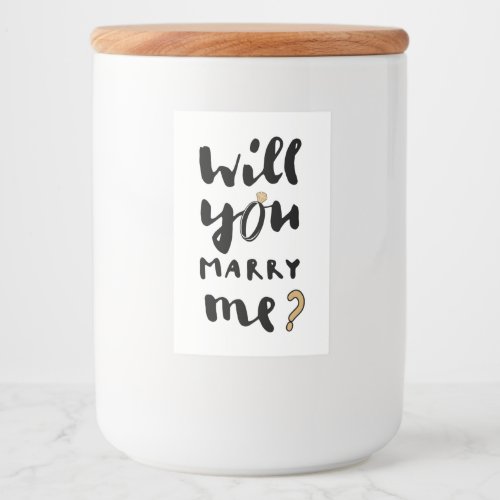 Will you marry me food label