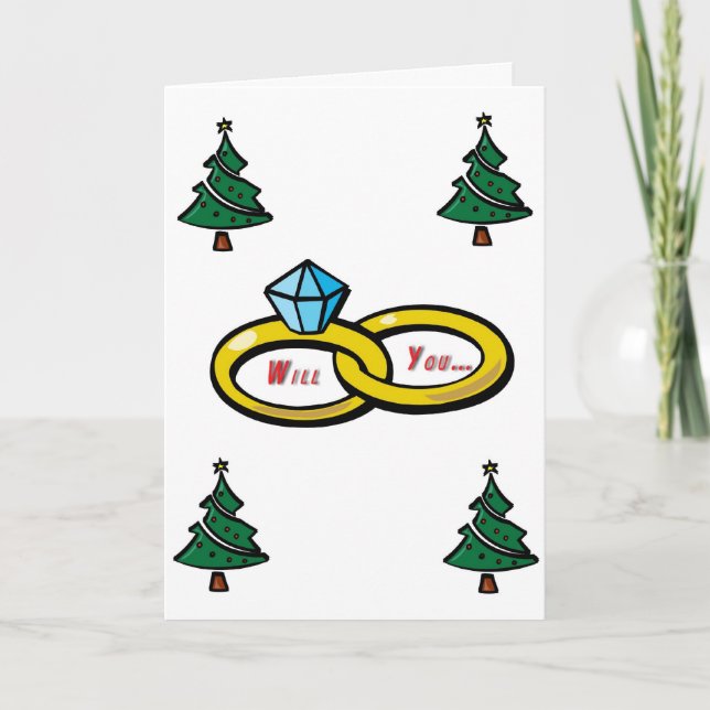 will you marry me for christmas holiday card (Front)