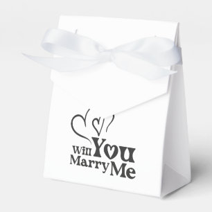 Will you marry me - Funny Wedding Proposal Favor Boxes