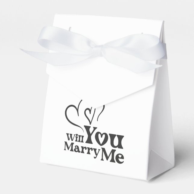 Will you marry me - Funny Wedding Proposal Favor Boxes (Front Side)