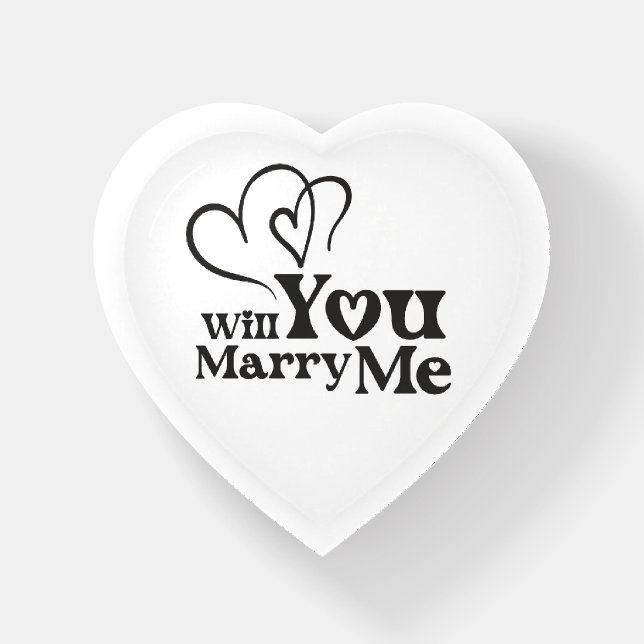 Will you marry me - Funny Wedding Proposal Paperweight (Front)