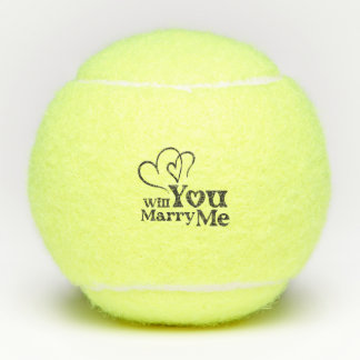 Will you marry me - Funny Wedding Proposal Tennis Balls
