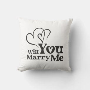 Will you marry me - Funny Wedding Proposal Throw Pillow