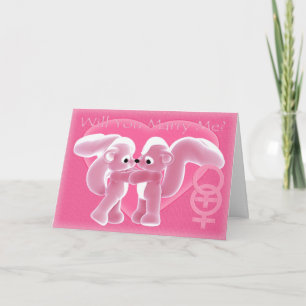 Will You Marry Me? Gay, Lesbian card, cute card