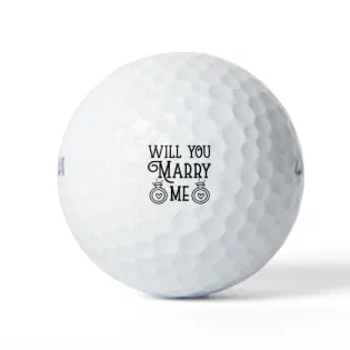 Will you marry me golf balls