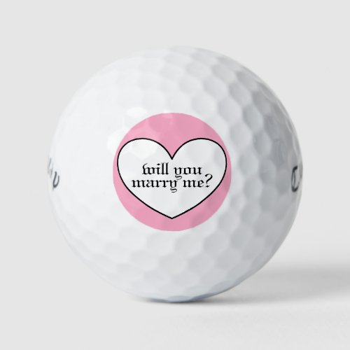 will you marry me golf balls by dalDesignNZ