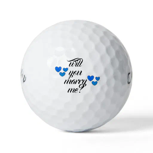 will you marry me golf balls by dalDesignNZ