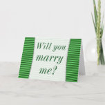 [ Thumbnail: "Will You Marry Me?" + Green Stripes Card ]
