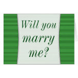 [ Thumbnail: "Will You Marry Me?" + Green Stripes Card ]