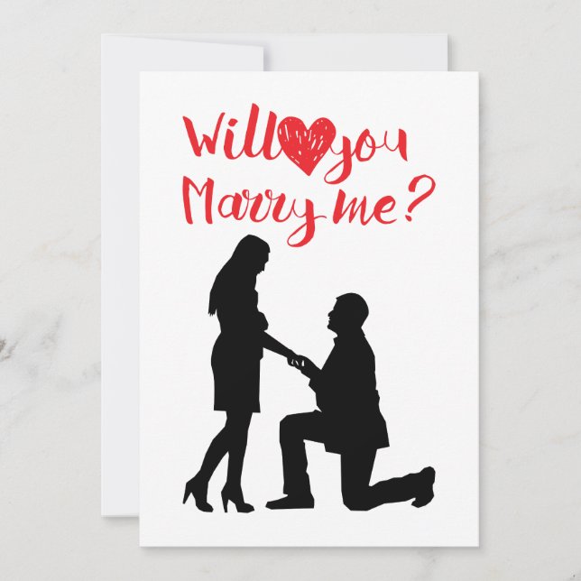 Will You Marry Me Greeting Card (Front)