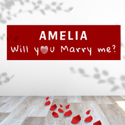 Will you marry me Heart Red Romantic Proposa Poster