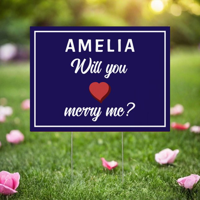 Will you marry me Heart Romantic Proposal Sign (Creator Uploaded)