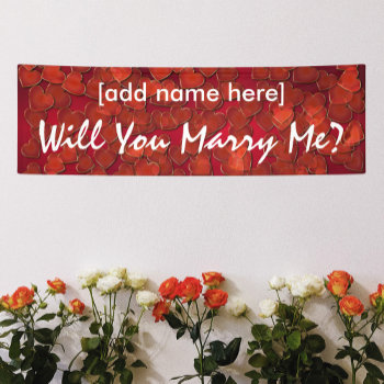 Will You Marry Me? Hearts Banner by Sideview at Zazzle