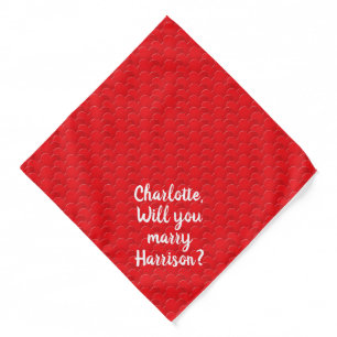 Will You Marry Me hearts custom proposal dog Ban Bandana