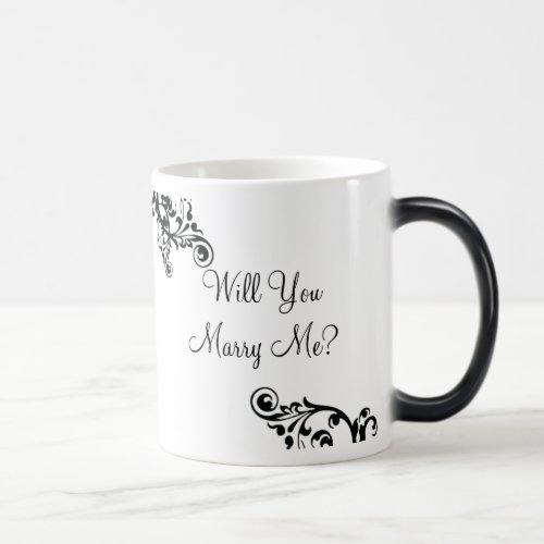 Will You Marry Me Hidden Message Flourish Mug