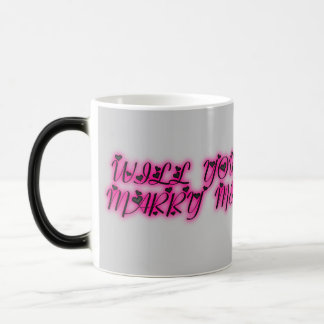 WILL YOU MARRY ME? Hot liquid pops the question! Color Morph Mug