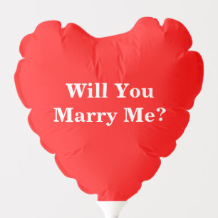 Will You Marry Me? I Love You Suzanne (Name) Balloon