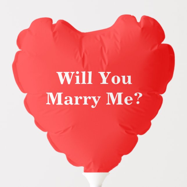 Will You Marry Me? I Love You Suzanne (Name) Balloon (Front)