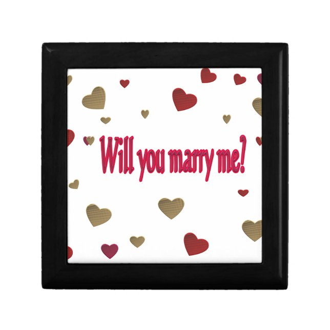 Will you marry me? keepsake box (Front)