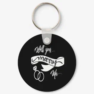 will you marry me keychain