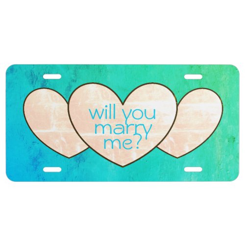 will you marry me license plate by dalDesignNZ