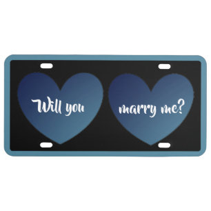 Will you marry me license plate by dalDesignNZ
