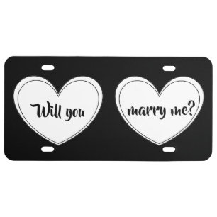 Will you marry me license plate by dalDesignNZ