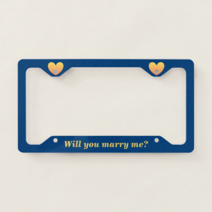 Will you marry me? license plate frame